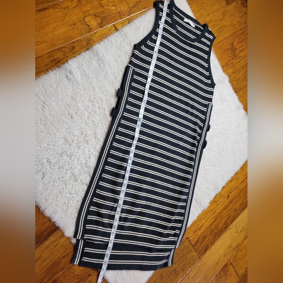 Mer Sea Anywhere Tunic Open Sides Navy Blue Stripes Women's Small/Medium - Picture 9 of 10